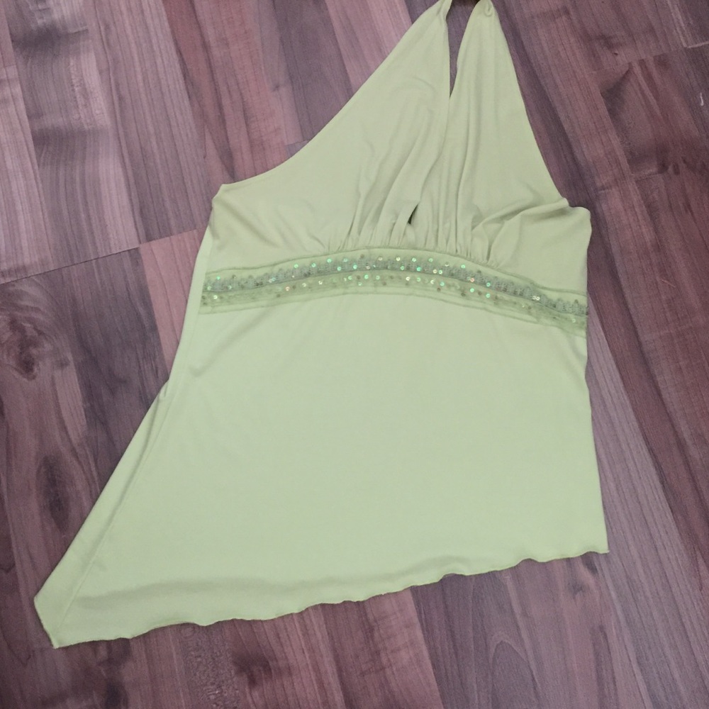 Green halter top